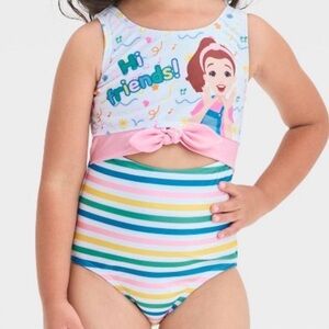 Baby girls’ Ms. Rachel cutout bow one piece swimsuit 18m UPF 50+